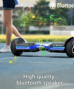 MAGIC HOVER Hoverboard for Kids Teenagers Adults, Self Balancing Scooter with Music Speaker App, 6.5 Inch Swift with Flashed Wheel Smart, UL2272 Certificated 2-blue 10 61swT3LpZHL