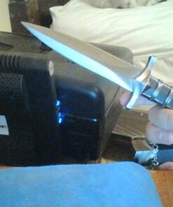 Velocity Airsoft KM6002 440 Stainless Steel 11" Double Edged Dark Assassin Dagger with Sheath 40 61sxUkCBngL