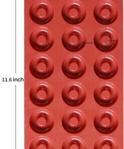Ozera Silicone Mini Donut Pan, 18 Cavity Doughnut Baking Mold Tray - Muffin Cups, Cake Mold, Biscuit Mold 23 61sxz RXyAL