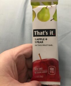 That's it. Apple + Pear 100% Natural Real Fruit Bar, Best High Fiber Vegan, Gluten Free Healthy Snack, Paleo for Children & Adults, Non GMO No Added Sugar, No Preservatives Energy Food (12 Pack) 12 Count (Pack of 1) 18 61t0OiUVL5L