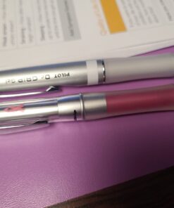 PILOT Dr. Grip Center of Gravity - Breast Cancer Awareness Refillable & Retractable Ballpoint Pen, Medium Point, Pink Barrel, Black Ink, Single Pen (36192) Silver/Pink 19 61t20y9QDL