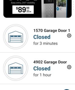 CHAMBERLAIN Smart Garage Control - Wireless Garage Hub and Sensor with Wifi & Bluetooth - Smartphone Controlled, myQ-G0401-ES, White myQ Smart Garage™ Control 58 61t24WAyMsL 2