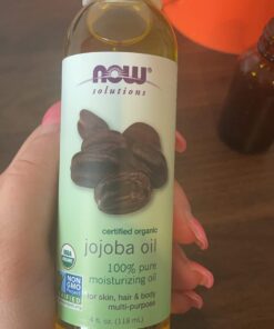 NOW Solutions, Organic Jojoba Oil, Moisturizing Multi-Purpose Oil for Face, Hair and Body, 4-Ounce 4 Fl Oz (Pack of 1) 46 61t3Ozh0bhL