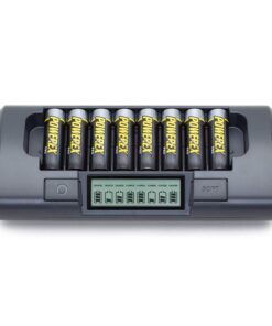 Alternative view of Powerex MH-C800S 8-Cell Smart Charger for AA / AAA NiMH / NiCD,Grey Charger only