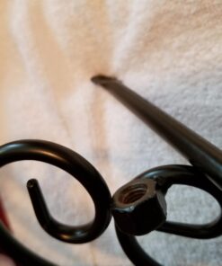 MyGift Black Metal Over The Sink Shelf with Scrollwork Design, 2 Tier Display Stand Organizer for Kitchen Accessories 28 61t9M0U3TvL