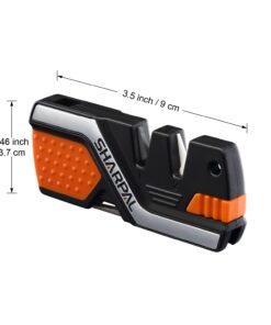 SHARPAL 101N 6-In-1 Pocket Knife Sharpener & Survival Tool, with Fire Starter Ferro Rod, Whistle & Diamond Sharpening Rod, Quickly Repair, Restore and Hone Straight and Serrated Blade 20 61t9NUB43hL