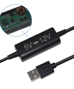 KUNCAN USB 5V to 12V DC - USB Voltage Step Up Converter Cable(12V 0.7A-1A), USB A to 12V DC 5.5 x 2.1mm Adapter with DC Jack 5.5 x 2.5mm & 3.5 x 1.35, 5 Ft 12 Volt DC Power Cable Black 19 61tA8yyz8TL