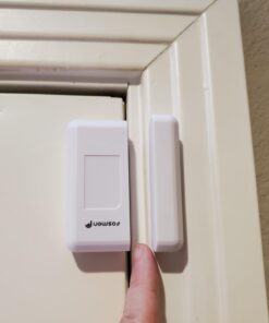 Fosmon WaveLink Wireless Door Chime with 500 Feet Range, 58 Tunes, 5 Volume Levels & LED Indicators for Home/Business/Office (1 Receiver + 1 Sensor) 1 Receiver + 1 Door Sensor Transmitter 43 61tAHV5J6PL