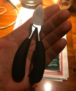 Harperton Podiatrist Toenail Clippers, Heavy-Duty Grooming Tool, Precision Nail Clipper for Thick or Ingrown Toenails, Stainless Steel, Black Toenail Clipper 56 61tCsnM7gL