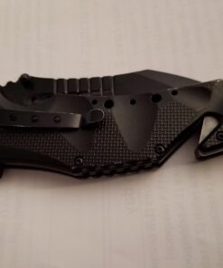 MTech USA – Spring Assisted Folding Knife – Black Stainless Steel Blade and Black Aluminum Handle with Rope Cutter, Glass Punch and Pocket Clip - Hunting, Camping, Survival, Tactical, EDC – MT-A845BK Black Blade 57 61tDWK0jCFL