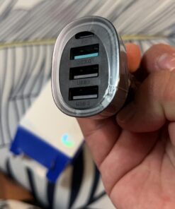 USB C Car Charger, 45W 4 Ports Super Fast Car Charger Adapter, PD 3.0 & QC 3.0 30W Type C Car Charger Compatible with iPhone13 Pro Max/Samsung Galaxy 22/Google Pixel, Cigarette Lighter USB Charger Black 41 61tF7a1lO2L