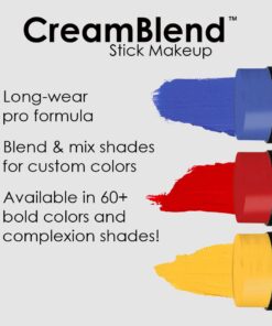 Mehron Makeup CreamBlend Stick | Face Paint, Body Paint, & Foundation Cream Makeup | Body Paint Stick .75 oz (21 g) (Green) Green 0.75 Ounce (Pack of 1) 29 61tG614A9JL