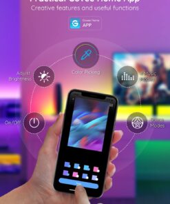 Govee TV LED Backlight with APP Control, Music Sync, Scene Modes, 6.56FT with RGBIC Color Changing for 30-50 inch TVs, USB Powered 26 61tGCSFBWHS