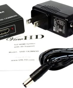 ViewHD 2 Port 1x2 Powered HDMI 1 in 2 Out Mini Splitter for 1080P & 3D | Model: VHD-1X2MN3D 35 61tGMlYTx8L 2