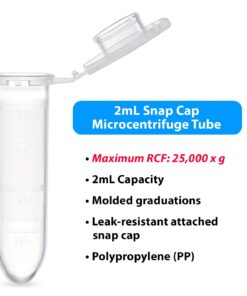 Globe Scientific 111568 Polypropylene Graduated Microcentrifuge Tube with Snap Cap, Round Bottom, Natural, 2mL Capacity, Pack of 1000 8 61tNvUffVwL