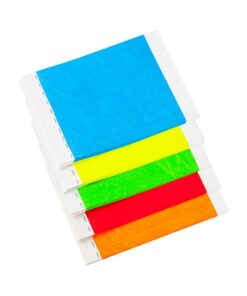 WristCo 5 Color Variety Pack Tyvek Wristbands for Events - 500 Count - Comfortable Tear Resistant Paper Bracelets ID Wrist Bands for Concerts Festivals Admission Party Identification Multi-colored 13 61tQVxMW67L