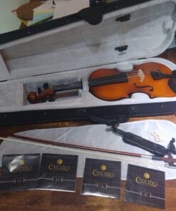Mendini By Cecilio Violin For Beginners, Kids & Adults - Beginner Kit For Student w/Hard Case, Rosin, Bow - Starter Violins, Wooden Stringed Musical Instruments 1/2 MV300 Antique 33 61tTUFCUvKL
