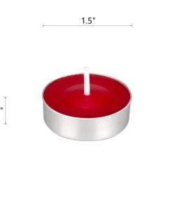 Alternative view of Mega Candles 50 pcs Unscented Red Tea Lights Candle, Pressed Wax Candles 3.5 Hour Burn Time, for Home Décor, Wedding Receptions, Baby Showers, Birthdays, Celebrations, Party Favors & More