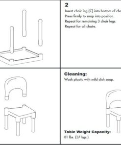 Humble Crew Kids Plastic 4 Set, Yellow Table/Vibrant Chairs 33 61tVzySuHbL