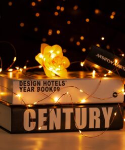 YIHONG 4 Set Fairy Lights Battery Operated - 16.4ft Led Christmas String Lights 8 Modes 50 LED Starry Lights - Copper Wire Firefly Lights for Wedding Birthday Party Christmas Decoration- Warm White 29 61tWQheFA6L