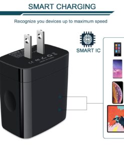 Wall Charger, USB Charger Adapter, AILKIN 4.8A 4Multi Port Fast Charging Station Power Base Block Plug Cube Brick for iPhone 15 14 SE 13 12 11Pro Max/XR/XS/8Plus, Samsung A14/A13/S23/S22 Kindle Plug Black 1 24 61tZ0kOcN9L