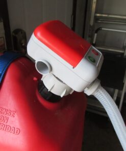 TERA PUMP 4th Gen TRFA01 Fuel Transfer Pump with Auto-Stop for Over-fill Protection (2.4 GPM) 3 Gas Can Adapters, Long Hose, Hand Fuel Pump for E15, E85, Gas, Diesel - Never Lift Heavy Gas Cans again Automatic Gas Can Pump 64 61tdPhadDxL