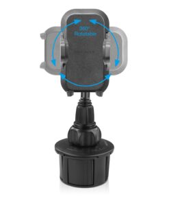 Macally Cup Phone Holder for Car Mount for Apple iPhone 11 Pro Max XS XS Max XR X 8 8+ 7 7 Plus 6s 6 5s SE, Samsung Galaxy S10 Plus S9 S8 Note, LG, Nexus, Google Pixel 3, Motorola, Smartphone (MCUP),Black 29 61tddCo0EL