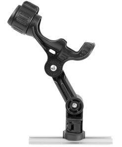 Alternative view of YakAttack Omega Fishing Rod Holder with Track Mounted LockNLoad Mounting System, Pro and Standard Edition - Multiple Colors | Kayak Fishing Accessories Black (Professional)