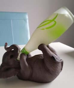 Gifts & Decor 12615 Playful Elephant Wine Holder, Multicolor 10 61teSUAPkcL