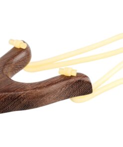 BASUNE Solid Wooden Slingshot Toys with Classic Construction Hunting Slingshot for Catapult Game, Outdoor, Hunting-for Kids/Children/Adult Deep Brown 24 61tfyaF5BlL