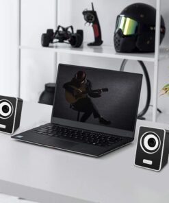 Computer Speakers, Phission Mini Speaker with Stereo Sound 6W USB Powered 3.5 mm AUX-in Portable Speaker for Computer, Laptop, Notebook, Desktop (Black) 19 61thT9WIyJL