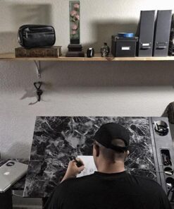 Very Berry Sticker Black Grey Granite Look Marble Effect Marble Stickers (61cm x 200, Marble Self Adhesive Sticky Back Plastic Countertop Black Vinyl Wrap 23.6" x 78" 35 61toLL7Jj6L