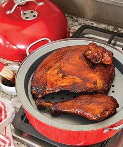 Nordic Ware Indoor/Outdoor Kettle Smoker, 7 by 13 inches, Red 33 61tq5Ry2hDL