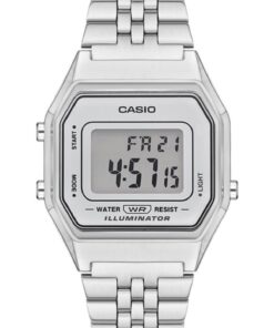 Alternative view of Casio Ladies Mid-Size Silver Tone Digital Retro Watch LA-680WA-7DF