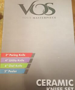 Vos Ceramic Knife Set 4 Pcs Ceramic Knives Set For Kitchen, Ceramic Kitchen Knives With Peeler, Ceramic Paring Knife 3", 4", 6", Inch Multi-Color Red, Blue, Green, Purple Multicolor 47 61twKnjE7TL