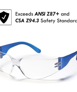 TRUST OPTICS 12 Pack Safety Glasses ANSI Z87+ Certified Protective Eyewear Goggles for Men and Women with UV Eye Protection Assorted Colors 9 61tx66mK EL