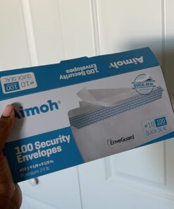 #10 Security Tinted Self-Seal Envelopes - No Window - EnveGuard, Size 4-1/8 X 9-1/2 Inches - White - 24 LB - 100 Count (34100) 100 Ct. 46 61txoLcvyOL