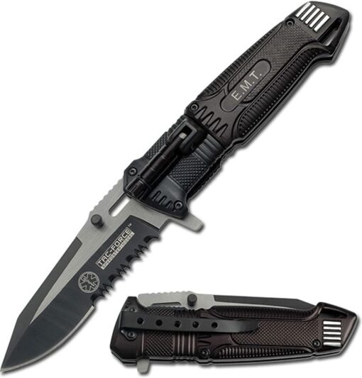 TAC-FORCE Open LED Light EMT EMS Folding Pocket Rescue Knife NEW