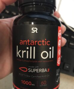 Sports Research Antarctic Krill Oil Omega 3 Softgels 1000mg (Double Strength) with Phospholipids, Choline & Astaxanthin - Sustainably Sourced, Non-GMO Verified & Gluten Free - 60 Capsules 60 Count (Pack of 1) 36 61tzbpfZcWL 3