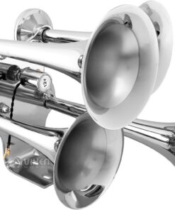 Vixen Horns Train Horn Kit for Trucks/Car/Semi. Complete Onboard System- 200psi Air Compressor, 3 Gallon Aluminum Tank, 4 Trumpets. Super Loud dB. Fits Vehicles like Pickup/Jeep/SUV VXO8330APRO/4318C 10 61tzoaEPBtL