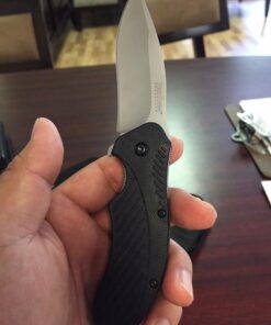 Kershaw Clash Pocketknife, 3" 8Cr13MoV Steel Drop Point Blade, Assisted One-Handed Flipper Opening, Folding Utility EDC 59 61tzrwUCL3L