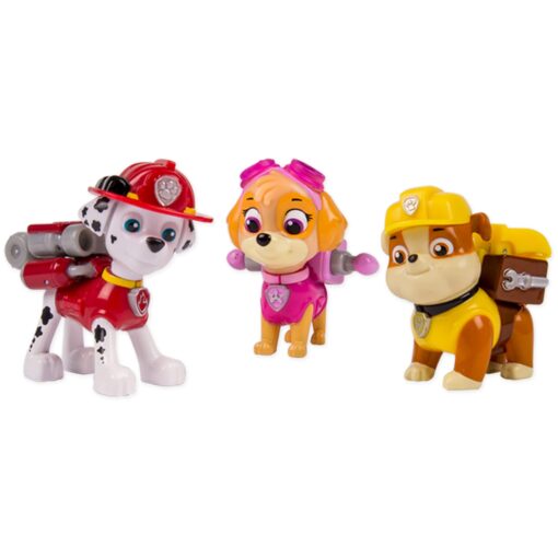 Paw Patrol Action Pack Pups 3pk Figure Set Marshall, Skye, Rubble 16618