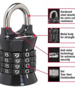 Alternative view of Master Lock 1535D Locker Lock Set Your Own Combination Padlock, 1 Pack, Colors May Vary Number Combo