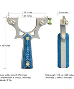 Tongtu Stainless Steel Slingshot with 2 Rubber Bands 50 Slingshot Ammos for Hunting Adult Outdoor Catapult Slingshot with Sight blue 16 61u260W1CBL