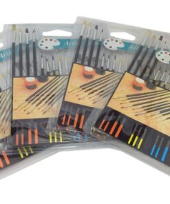Alternative view of LOT of 4: 15 Piece Artist Paint Brush Sets All Purpose Oil Watercolor Acrylic