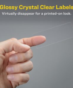 Avery 6521 Glossy Crystal Clear Address Labels for Laser & Inkjet Printers, 1" x 2-5/8", 300 Labels 1" x 2-5/8" 24 61u4ryijtKL