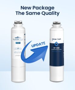 GLACIER FRESH DA29-00020B Refrigerator Water Filter Compatible with Samsung DA29-00020A/B, DA29-00020B-1, HAF-CIN/EXP, 46-9101, RF4267HARS For French Door Fridge Kitchen (3 PACK) Standard 3 Count (Pack of 1) 23 61u7 ATSHL