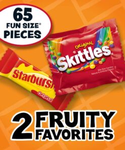 Alternative view of SKITTLES & STARBURST Variety Pack Fun Size Chewy Candy Assortment, 31.9 oz, 65 Pieces Bag 65 Count (Pack of 1)