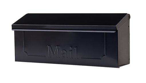 Gibraltar Mailboxes Townhouse Small Capacity Galvanized Steel Black, Wall-Mount Mailbox, THHB0001