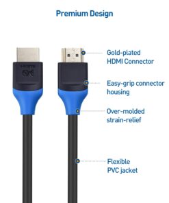 Cable Matters 3-Pack High Speed HDMI Cable 6 ft with 4K @60Hz, 2K @144Hz, FreeSync, G-SYNC and HDR Support for Gaming Monitor, PC, Apple TV, and More 6 Feet 17 61uCvgNEKaL